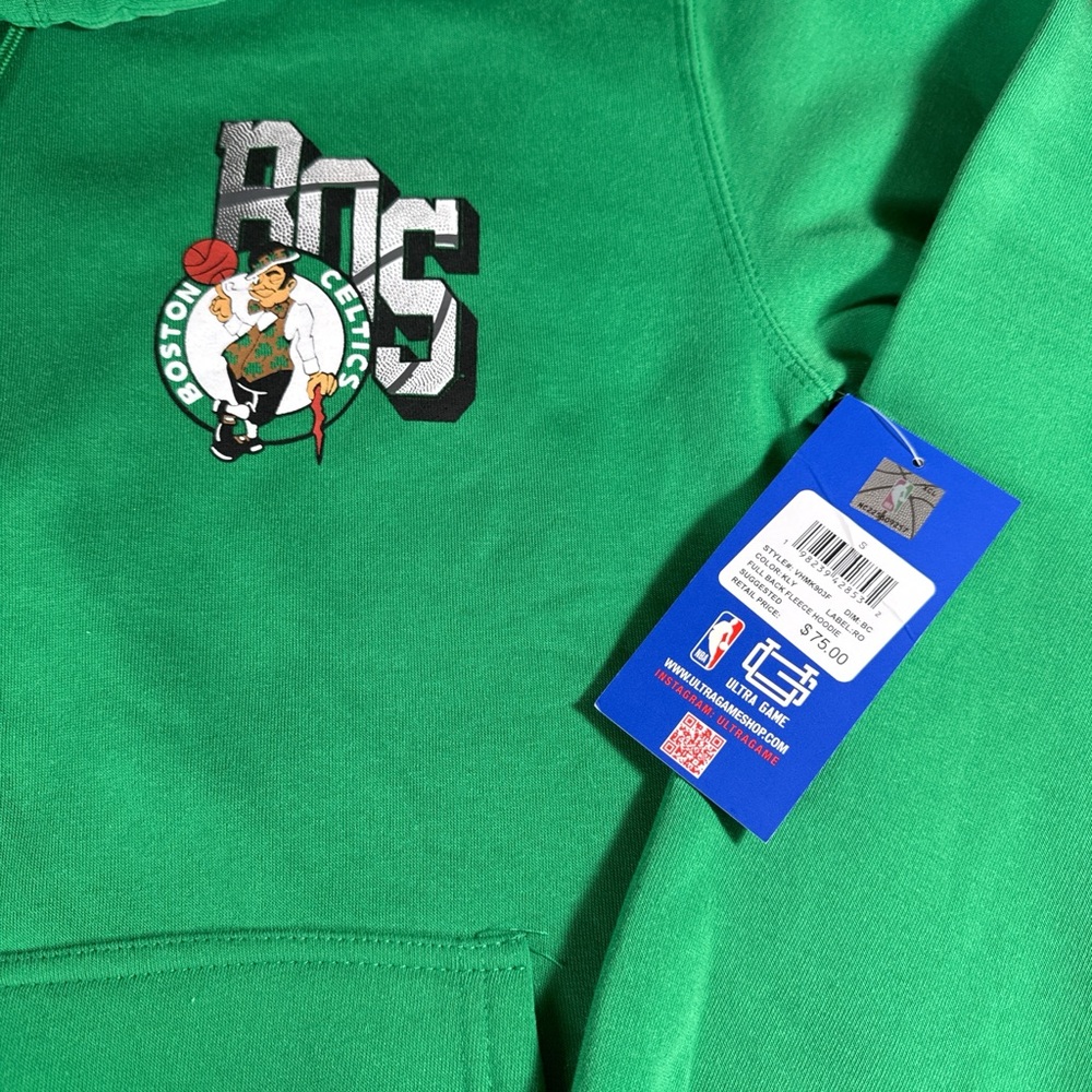 Boston Celtics Full Back Hoodie NWT Men’s Small - Picture 4 of 7